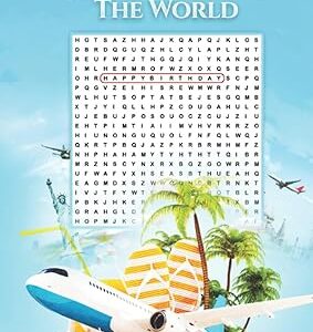 Fun travel word search around the world: Black & White
