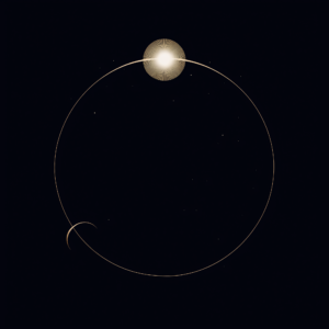 Golden sun completing a circular orbit — solar return year ahead reading